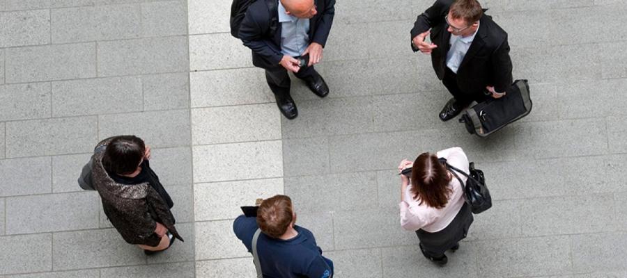 People viewed from above